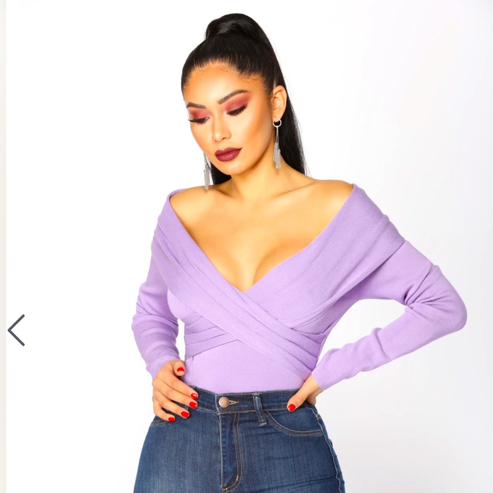 NWT! Fashion Nova-Lavender Sweater- Size Small